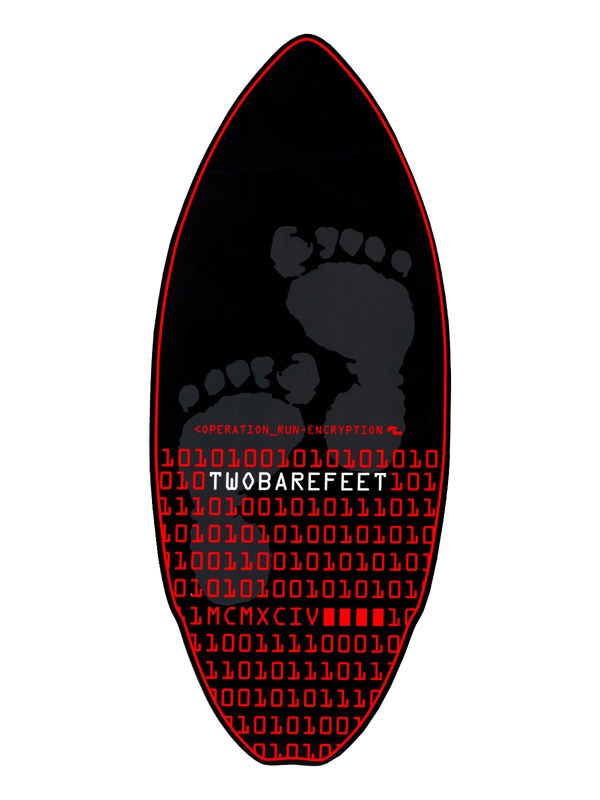 Two Bare Feet Cipher 41" Skimboard (Black / Red)