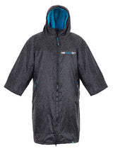 Two Bare Feet Classic Print Weatherproof Changing Robe (Black/Blue)