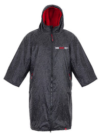 Two Bare Feet Classic Print Weatherproof Changing Robe (Black/Red)