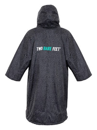 Two Bare Feet Classic Print Weatherproof Changing Robe (Black/Teal)
