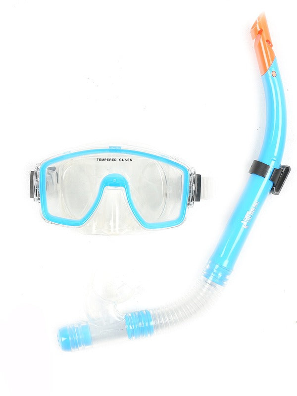Two Bare Feet Adult Mask & Silicone Snorkel SN52 (Aqua Blue)