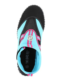 Two Bare Feet Adults Cliff Jump Aqua Shoes (Aqua / Pink)
