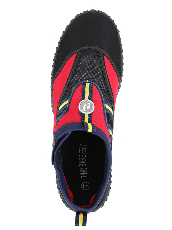 Two Bare Feet Cliff Jump Junior Aqua Shoes (Red / Yellow)