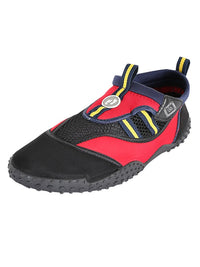 Two Bare Feet Cliff Jump Junior Aqua Shoes (Red / Yellow)