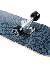 TBF Classic Pattern Complete Double Kick Skateboard (Black/Grey)