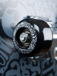 TBF Classic Pattern Complete Double Kick Skateboard (Black/Grey)