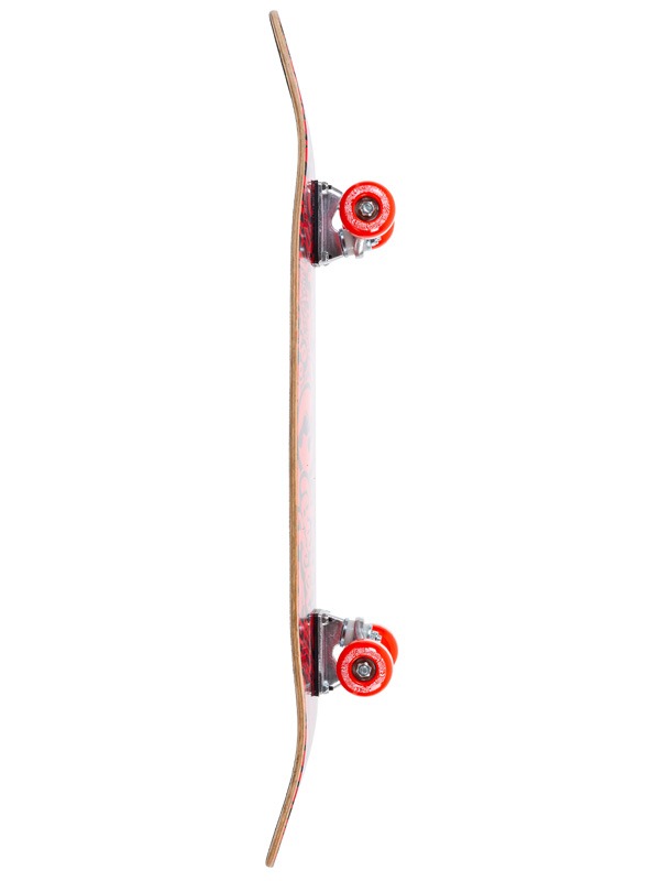 TBF Classic Pattern Complete Double Kick Skateboard (Black/Red)