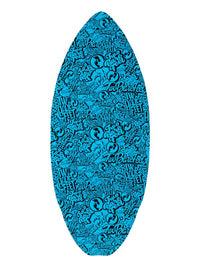 Two Bare Feet Classic Pattern 41" Skimboard (Black / Blue)