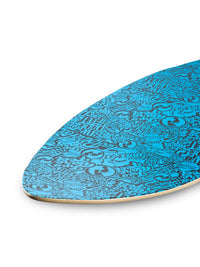 Two Bare Feet Classic Pattern 41" Skimboard (Black / Blue)
