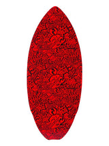 Two Bare Feet Classic Pattern 41" Skimboard (Black / Red)