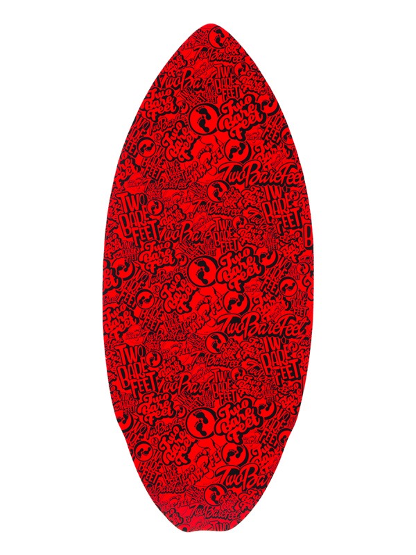 Two Bare Feet Classic Pattern 41" Skimboard (Black / Red)