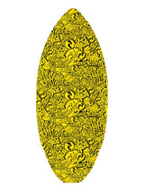 Two Bare Feet Classic Pattern 41" Skimboard (Black / Yellow)