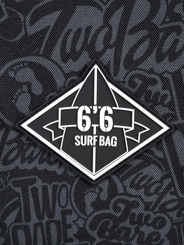 Classic Pattern 6'6" Surfboard Travel Bag (Black / Grey)