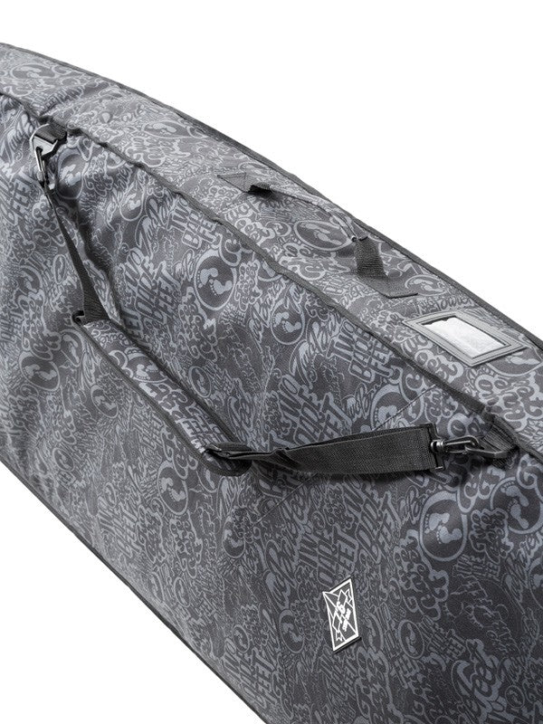 Classic Pattern 7'6" Surfboard Travel Bag (Black / Grey)