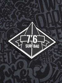 Classic Pattern 7'6" Surfboard Travel Bag (Black / Grey)