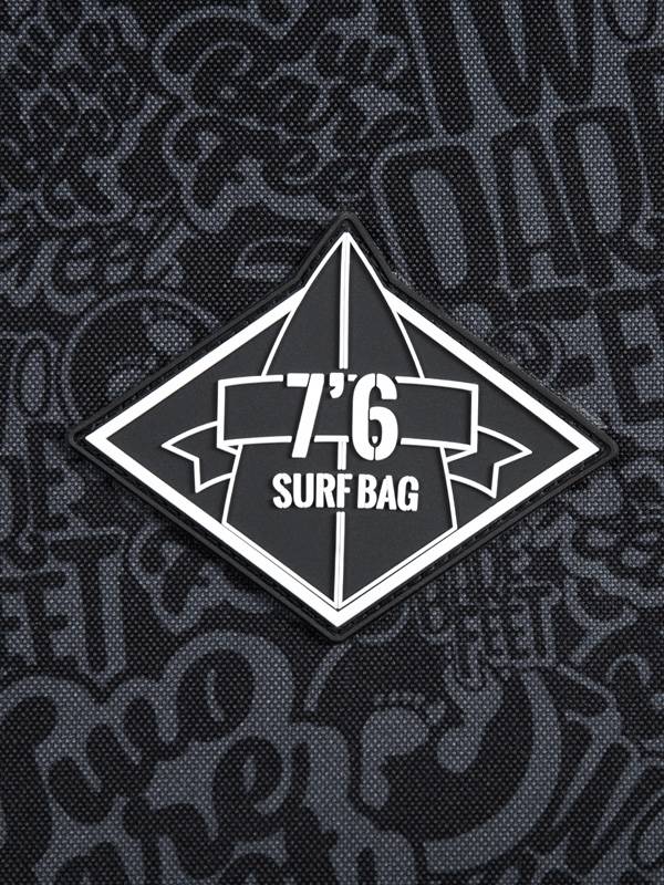 Classic Pattern 7'6" Surfboard Travel Bag (Black / Grey)