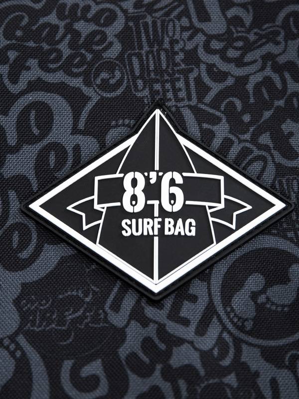 Classic Pattern 8'6" Surfboard Travel Bag (Black / Grey)