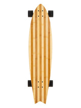 Two Bare Feet "The Deacon" 40in Bamboo Series Longboard Skateboard Complete (Black Wheels)
