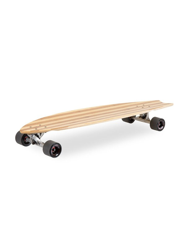 Two Bare Feet "The Deacon" 40in Bamboo Series Longboard Skateboard Complete (Black Wheels)