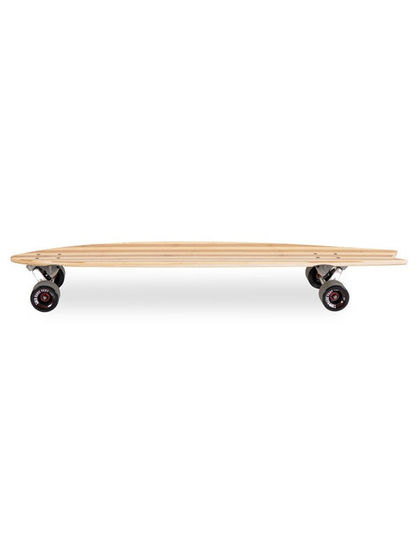Two Bare Feet "The Deacon" 40in Bamboo Series Longboard Skateboard Complete (Black Wheels)