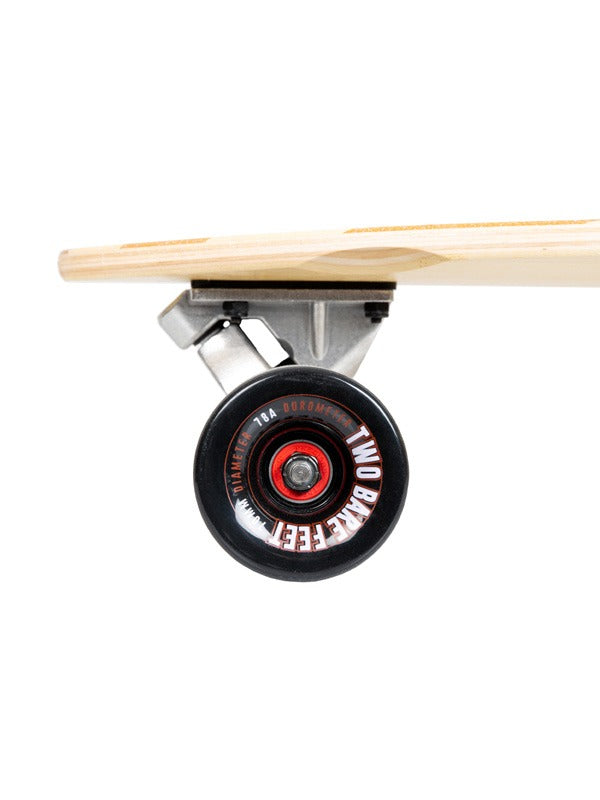 Two Bare Feet "The Deacon" 40in Bamboo Series Longboard Skateboard Complete (Black Wheels)