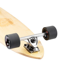 Two Bare Feet "The Deacon" 40in Bamboo Series Longboard Skateboard Complete (Black Wheels)
