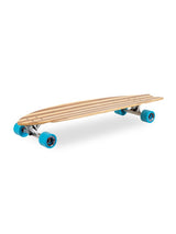 Two Bare Feet "The Deacon" 40in Bamboo Series Longboard Skateboard Complete (Blue Wheels)