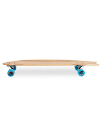 Two Bare Feet "The Deacon" 40in Bamboo Series Longboard Skateboard Complete (Blue Wheels)
