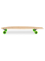 Two Bare Feet "The Deacon" 40in Bamboo Series Longboard Skateboard Complete (Green Wheels)