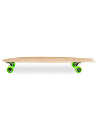 Two Bare Feet "The Deacon" 40in Bamboo Series Longboard Skateboard Complete (Green Wheels)