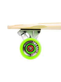 Two Bare Feet "The Deacon" 40in Bamboo Series Longboard Skateboard Complete (Green Wheels)