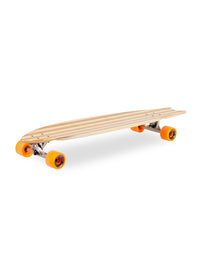 Two Bare Feet "The Deacon" 40in Bamboo Series Longboard Skateboard Complete (Orange Wheels)
