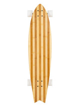 Two Bare Feet "The Deacon" 40in Bamboo Series Longboard Skateboard Complete (White Wheels)
