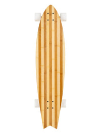 Two Bare Feet "The Deacon" 40in Bamboo Series Longboard Skateboard Complete (White Wheels)