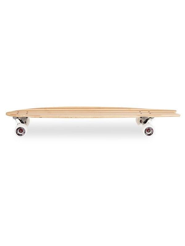 Two Bare Feet "The Deacon" 40in Bamboo Series Longboard Skateboard Complete (White Wheels)