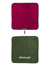 Two Bare Feet Kids Weatherproof Changing Robe with Changing Mat (Forest/Raspberry)