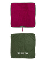 Two Bare Feet Weatherproof Changing Robe with Changing Mat (Forest/Raspberry)