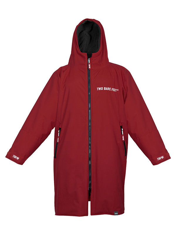 Kids Core Waterproof Changing Robe (Deep Red/Charcoal)