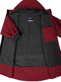 Kids Core Waterproof Changing Robe (Deep Red/Charcoal)