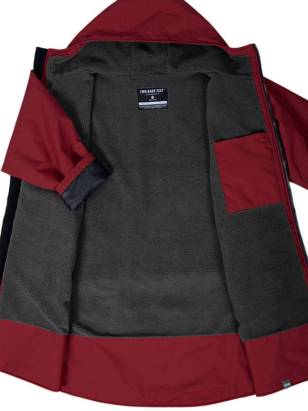 Kids Core Waterproof Changing Robe (Deep Red/Charcoal)