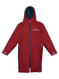 Kids Core Waterproof Changing Robe (Deep Red/Sea Green)