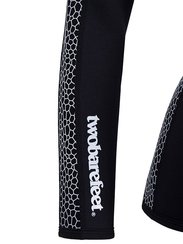 Two Bare Feet Womens Silicone Print Series Full Zip 2.5mm Wetsuit Jacket (Black/White)