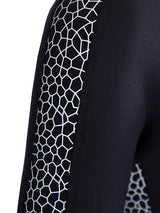 Two Bare Feet Womens Silicone Print Series Full Zip 2.5mm Wetsuit Jacket (Black/White)