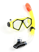 DiveSport Silicone Mask & Dry Top Snorkel 2pc Set (Yellow / Clear)