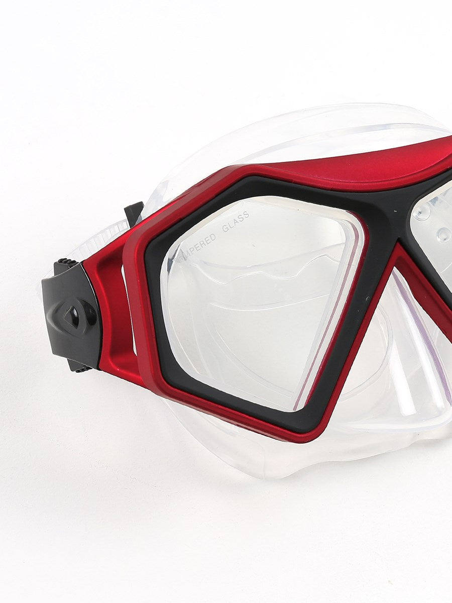 DiveSport Silicone Mask (Red / Clear)