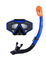 DiveSport Silicone Mask Dry Top Snorkel & F70 Fins 3pc Set (Blue / Black)