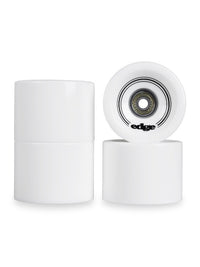 Edge Series Longboard Wheels Set of 4 70mm / 78A plus Bearings (White)