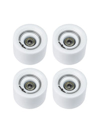 Edge Series Longboard Wheels Set of 4 70mm / 78A plus Bearings (White)