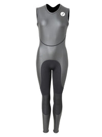 Two Bare Feet Enduro Sleeveless 2.5mm Womens Mesh Surf Suit (Black)
