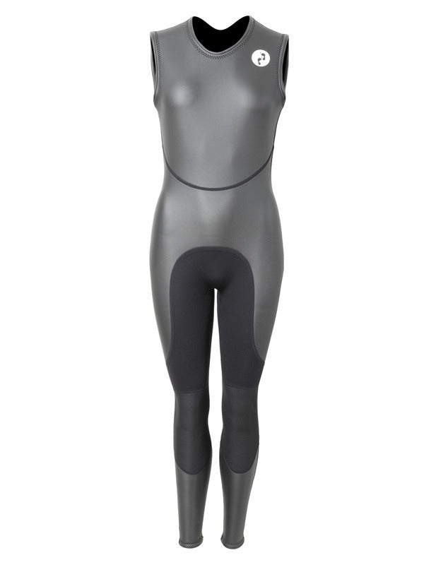 Two Bare Feet Enduro Sleeveless 2.5mm Womens Mesh Surf Suit (Black)